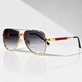 Merrin Oversized Aviator Shades - Crimson - Sunglasses - Eric Muller - Image 1