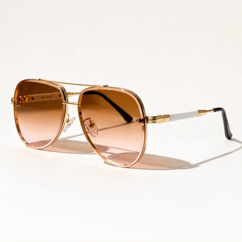 Merrin Oversized Aviator Shades - Ember - Sunglasses - Eric Muller - Image 1