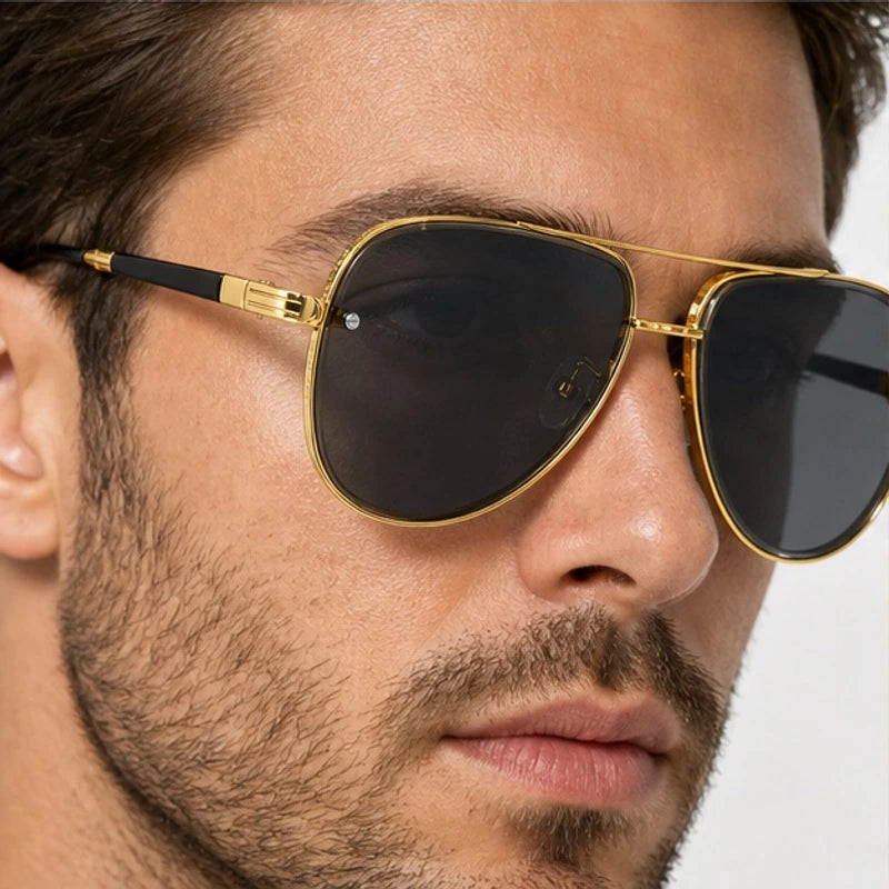Merrin Oversized Aviator Shades - Onyx - aviator sunglasses - Eric Muller - Image 3