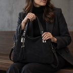 Mireya Women's Leather Shoulder Bag - Black - Bags & Accessories > Handbags > Leather Handbags - Eric Muller - Image 1
