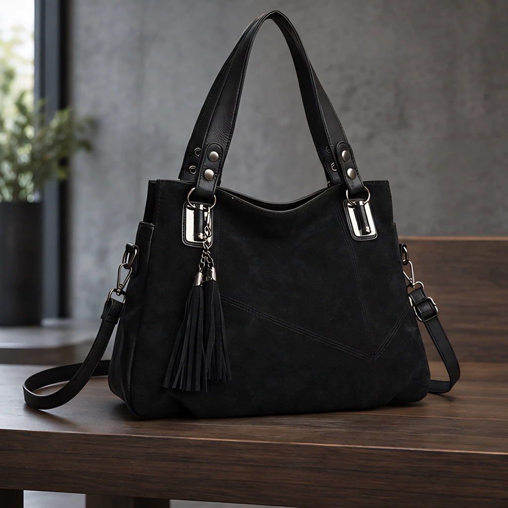Mireya Women's Leather Shoulder Bag - Black - Bags & Accessories > Handbags > Leather Handbags - Eric Muller - Image 2