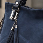 Mireya Women's Leather Shoulder Bag - Blue - female - Eric Muller - Image 3