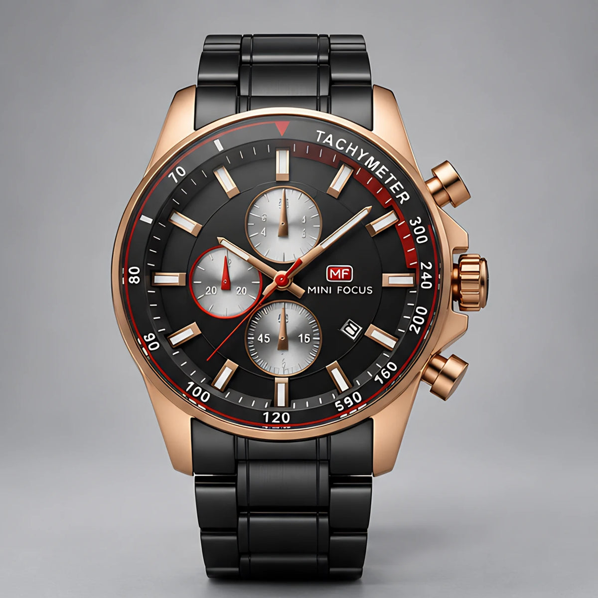 Montford Men's Quartz Chronomaster Watch 39mm - Midnight Rose Gold - Accessories > Watches > Chronograph Watches - Eric Muller - Image 2