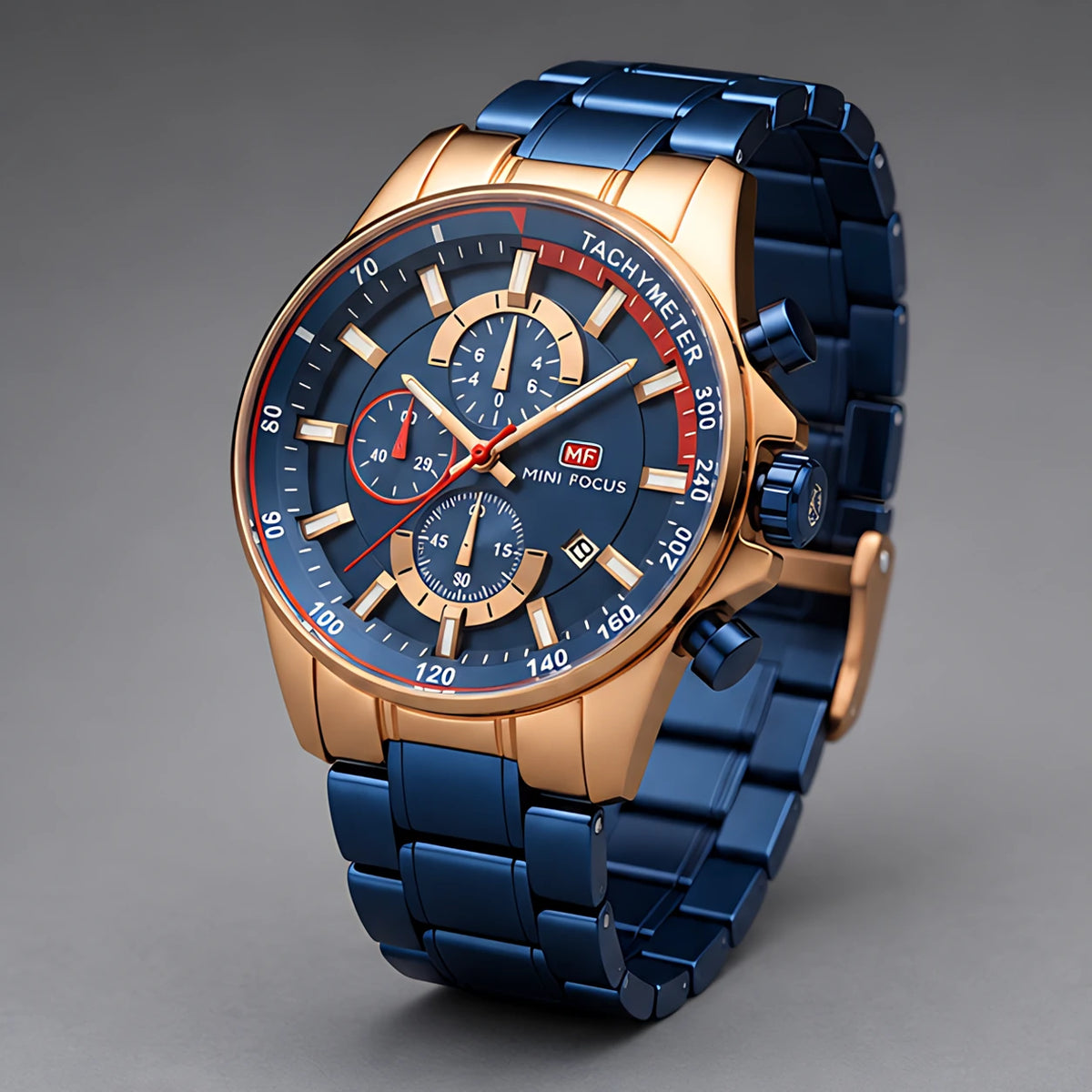 Montford Men's Quartz Chronomaster Watch 39mm - Royal Blue - Accessories > Watches > Chronograph Watches - Eric Muller - Image 1