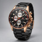 Montford Men's Quartz Chronomaster Watch 39mm - Midnight Rose Gold - Accessories > Watches > Chronograph Watches - Eric Muller - Image 1