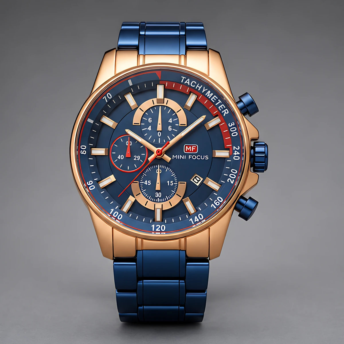 Montford Men's Quartz Chronomaster Watch 39mm - Royal Blue - Accessories > Watches > Chronograph Watches - Eric Muller - Image 2