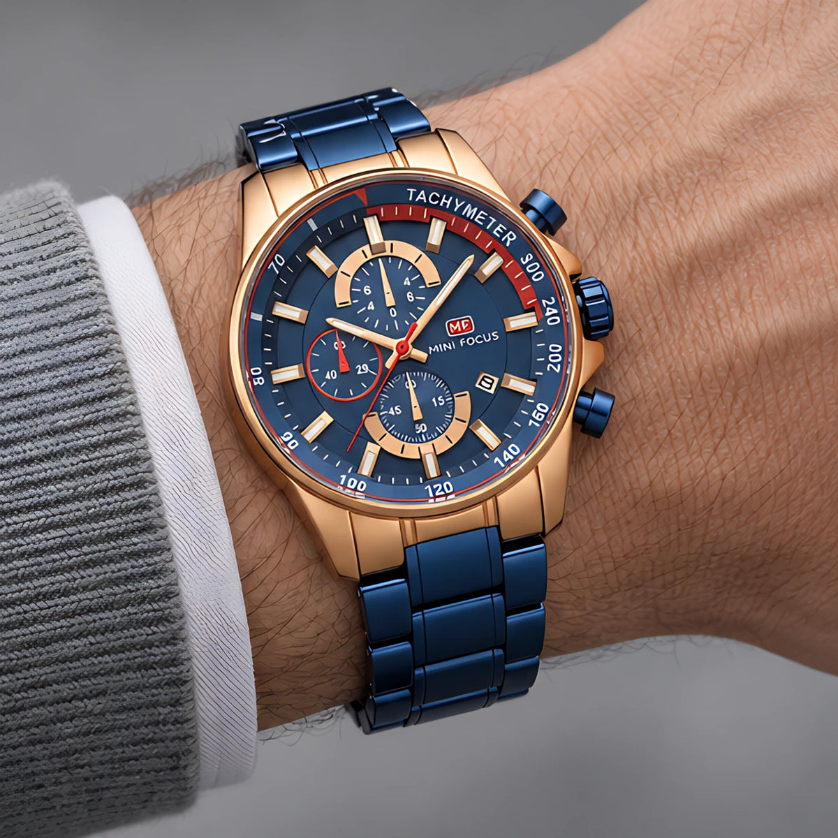 Montford Men's Quartz Chronomaster Watch 39mm - Royal Blue - male - Eric Muller - Image 3