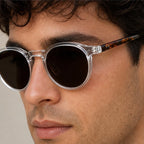 Nara Retro Shades - Clear Brown - retro sunglasses - Eric Muller - Image 3