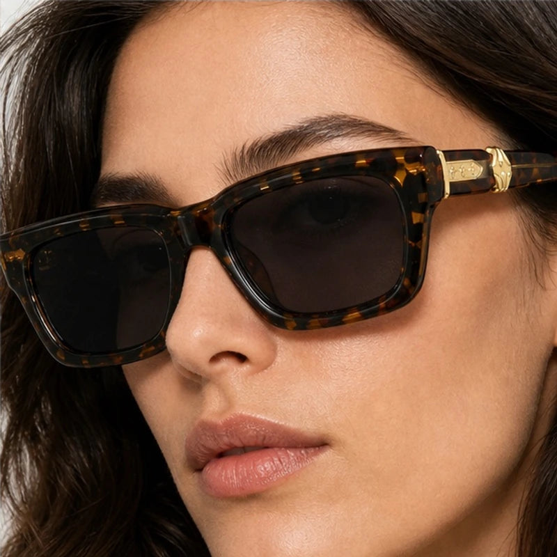 Nevra Rectangular Shades - Havana - acetate frame - Eric Muller - Image 4