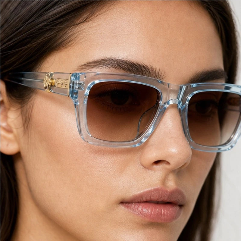Nevra Rectangular Shades - Glacier - acetate frame - Eric Muller - Image 4