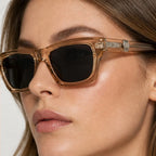 Nevra Rectangular Shades - Champagne - acetate frame - Eric Muller - Image 4