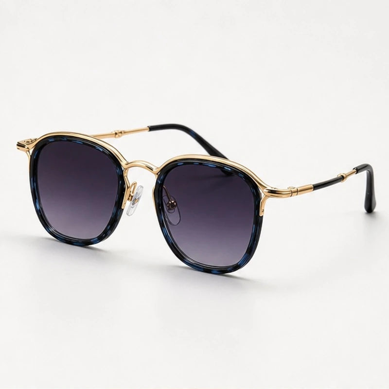 Nico Metal Shades - Blue Leopard - Sunglasses - Eric Muller - Image 1