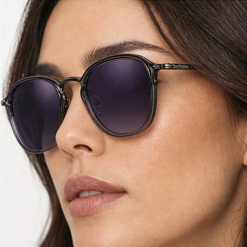Nico Metal Shades - Purple Gunmetal - round sunglasses - Eric Muller - Image 3