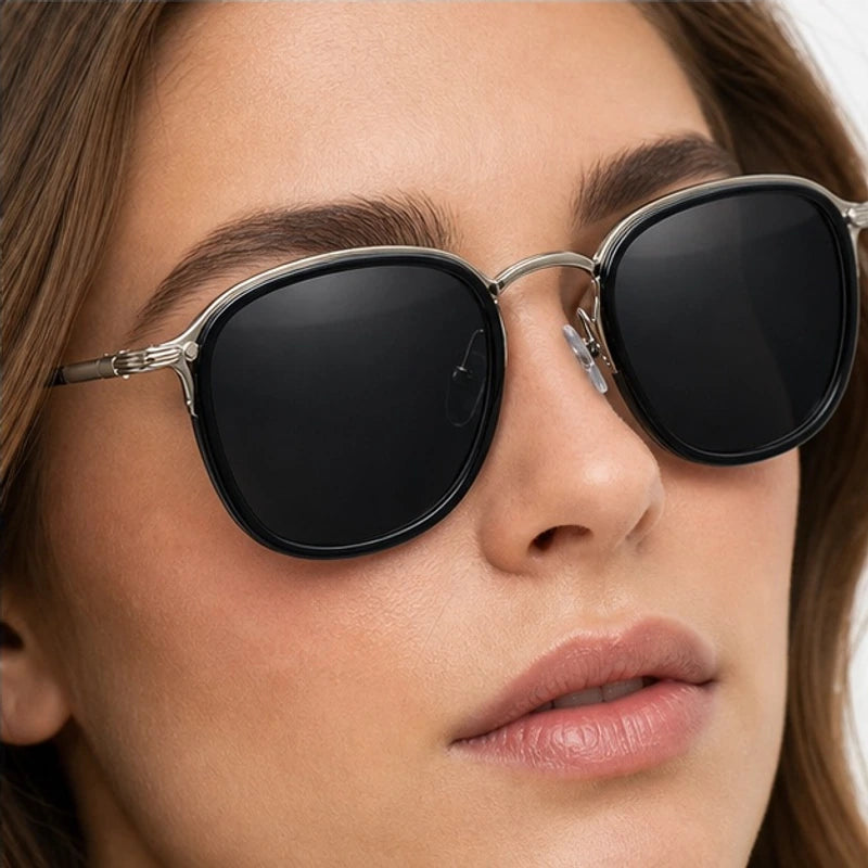 Nico Metal Shades - Silver - round sunglasses - Eric Muller - Image 3