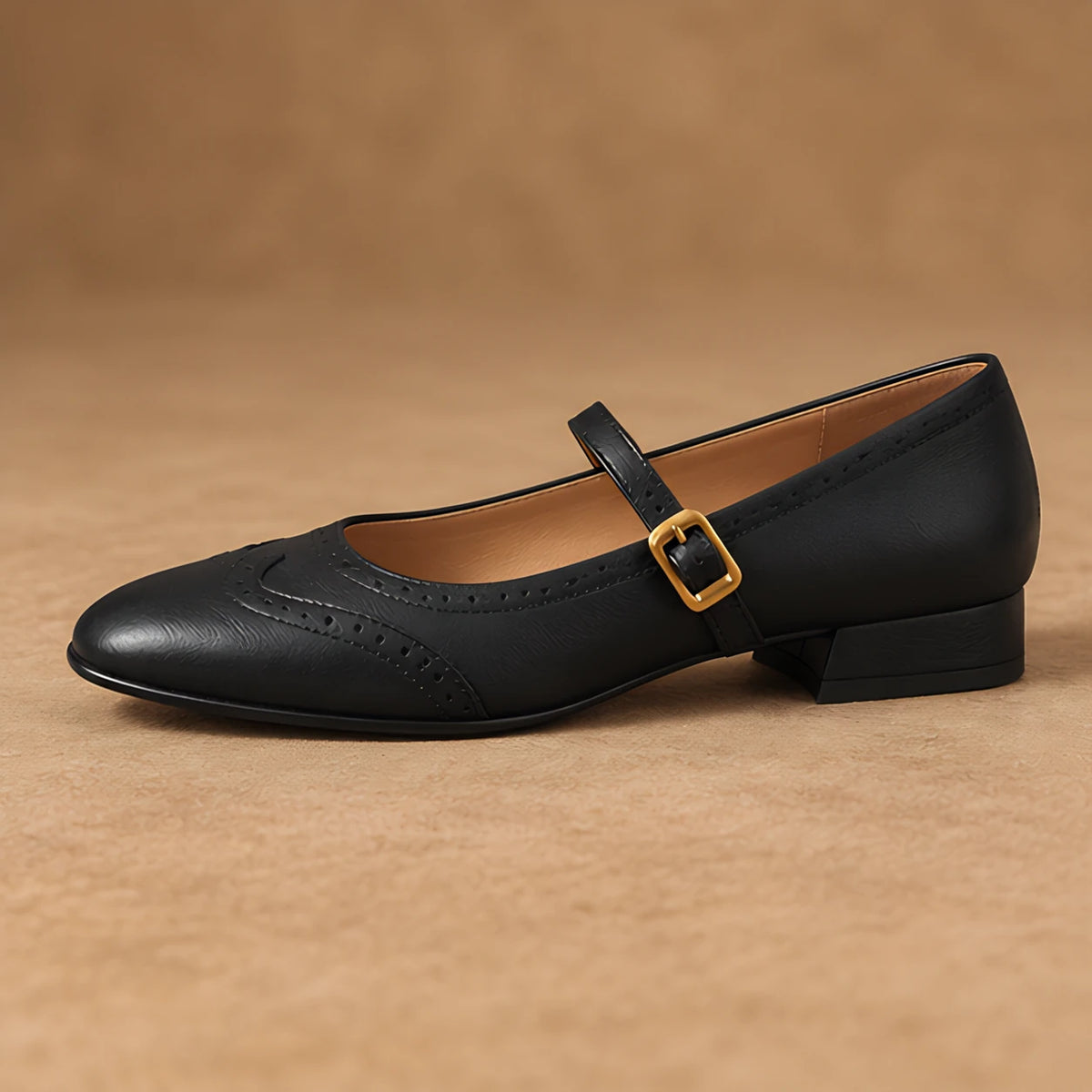 Nina Women's Low-Heel Leather Flats - Black - female - Eric Muller - Image 3