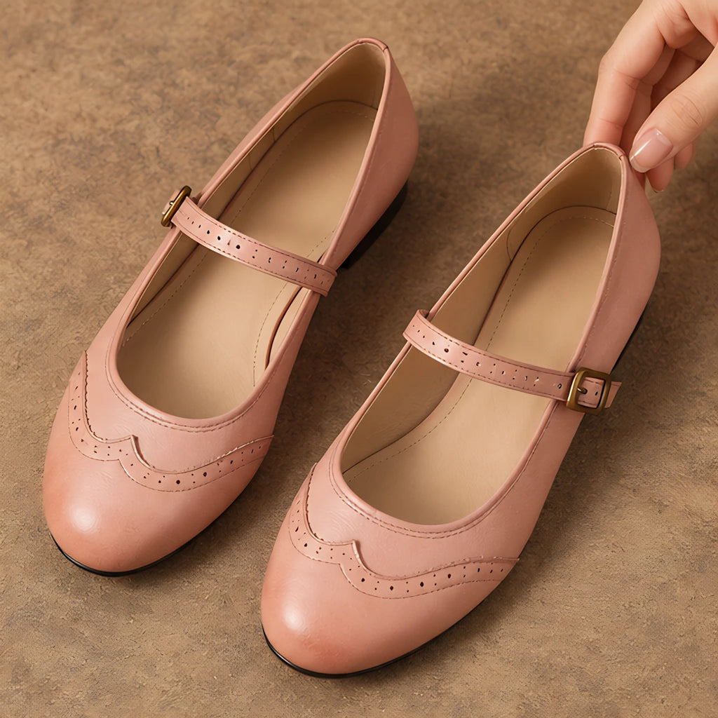 Nina Women's Low-Heel Leather Flats - Pink - Women's shoes - Eric Muller - Image 2