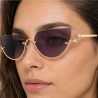 Noelle Sculpted Cat-Eye Shades - Iris - cat-eye sunglasses - Eric Muller - Image 3