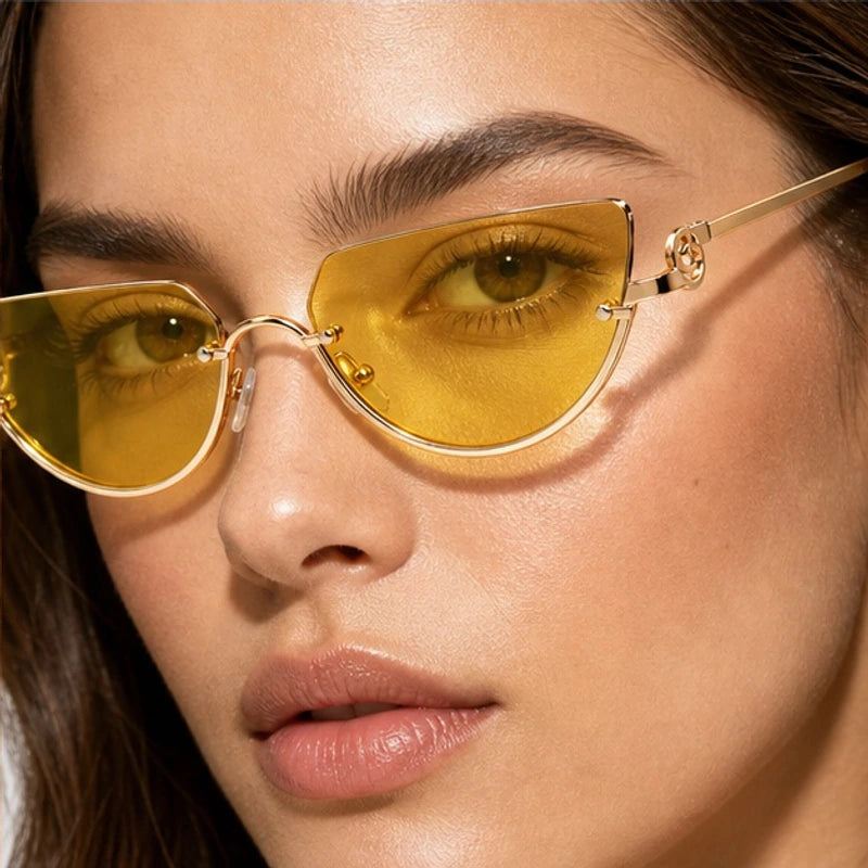 Noelle Sculpted Cat-Eye Shades - Soleil - cat-eye sunglasses - Eric Muller - Image 3