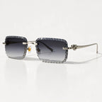 Nolan Rimless Rectangle Shades - Slate - rimless sunglasses - Eric Muller - Image 3