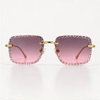 Nolan Rimless Rectangle Shades - Rose - sunglasses - Eric Muller - Image 2