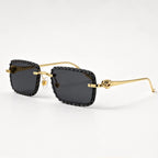 Nolan Rimless Rectangle Shades - Onyx - Sunglasses - Eric Muller - Image 1