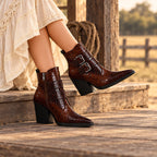Octavia Women's Double-Buckle Ankle Boots - Brown - booties - Eric Muller - Image 3