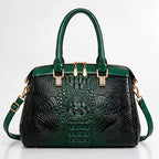 Orabella Women's Structured Croc-Embossed Leather Handbag - Verde - Men's Accessories > Handbags > Structured Handbags - Eric Muller - Image 2
