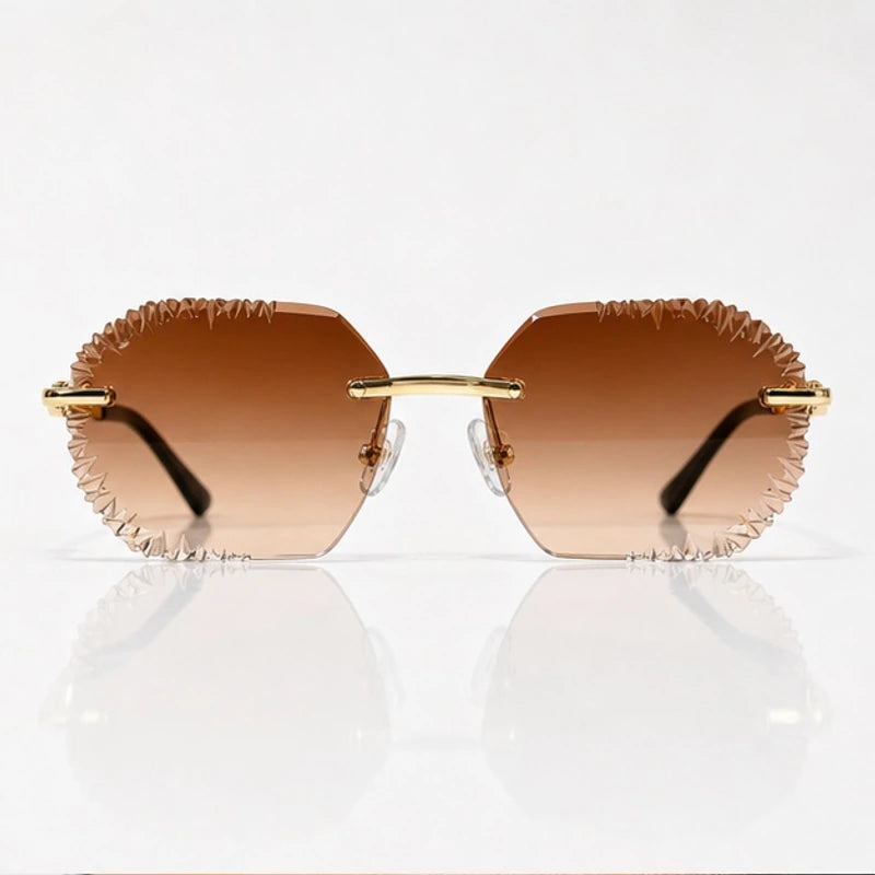 Oricco Rimless Shades - Amber - sunglasses - Eric Muller - Image 2