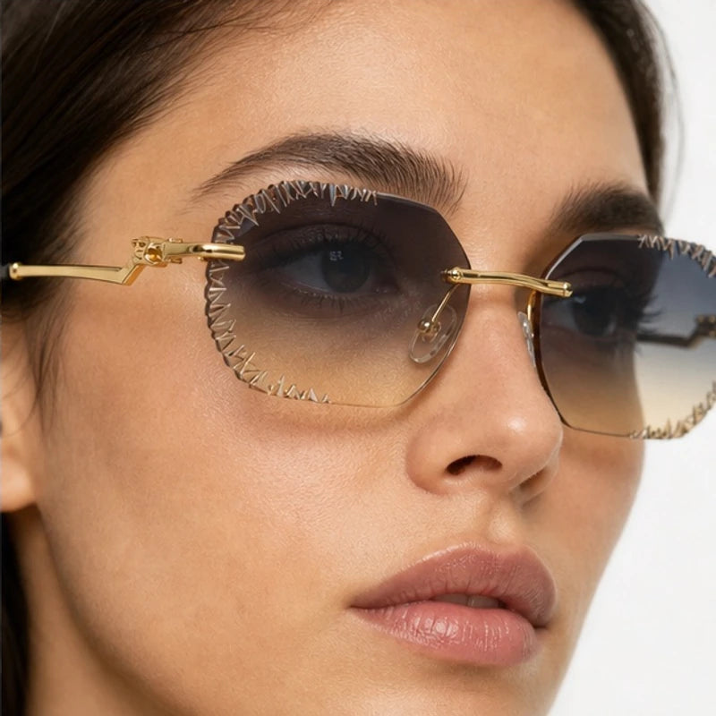 Oricco Rimless Shades - Smoke - rimless sunglasses - Eric Muller - Image 3