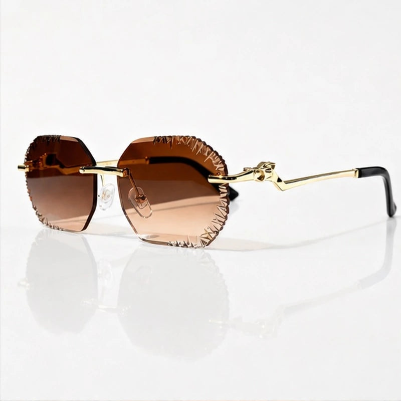Oricco Rimless Shades - Amber - Sunglasses - Eric Muller - Image 1