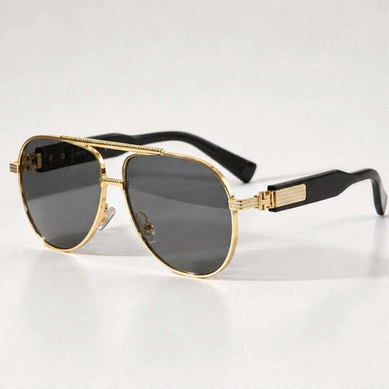 Orin Double-Bridge Aviator Shades - Onyx - Sunglasses - Eric Muller - Image 1
