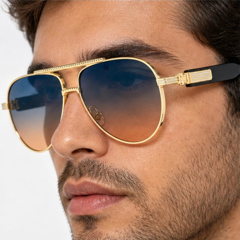 Orin Double-Bridge Aviator Shades - Dusk - aviator sunglasses - Eric Muller - Image 3