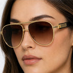 Orin Double-Bridge Aviator Shades - Mocha - double-bridge - Eric Muller - Image 4