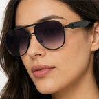 Orin Double-Bridge Aviator Shades - Graphite - double-bridge - Eric Muller - Image 4