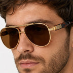 Orin Double-Bridge Aviator Shades - Espresso - aviator sunglasses - Eric Muller - Image 3