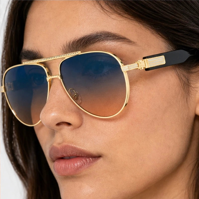 Orin Double-Bridge Aviator Shades - Dusk - double-bridge - Eric Muller - Image 4