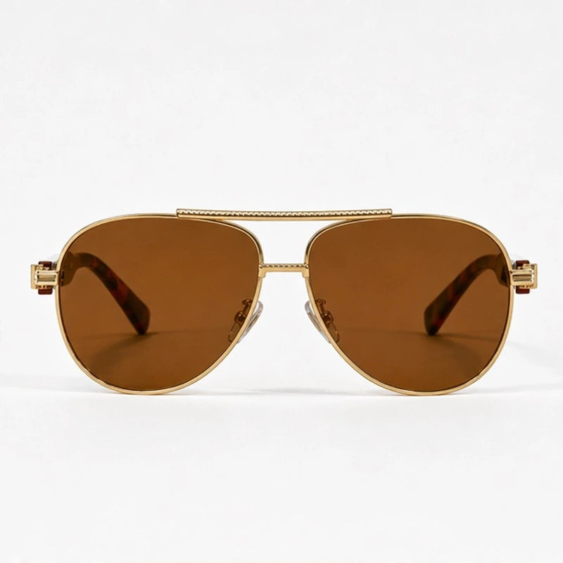 Orin Double-Bridge Aviator Shades - Espresso - sunglasses - Eric Muller - Image 2