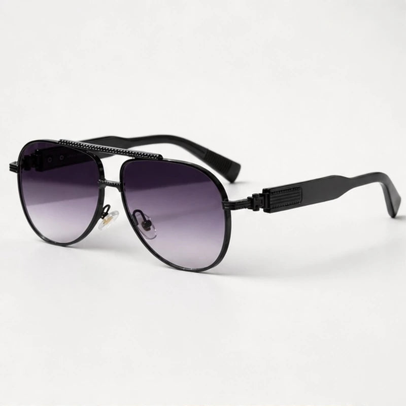 Orin Double-Bridge Aviator Shades - Graphite - Sunglasses - Eric Muller - Image 1