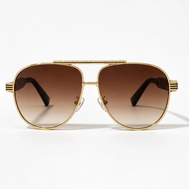 Orin Double-Bridge Aviator Shades - Mocha - sunglasses - Eric Muller - Image 2