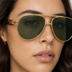 Orin Double-Bridge Aviator Shades - Olive - double-bridge - Eric Muller - Image 4