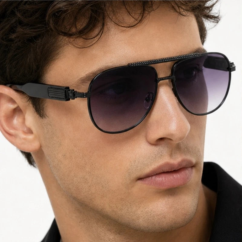 Orin Double-Bridge Aviator Shades - Graphite - aviator sunglasses - Eric Muller - Image 3