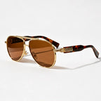 Orin Double-Bridge Aviator Shades - Espresso - Sunglasses - Eric Muller - Image 1