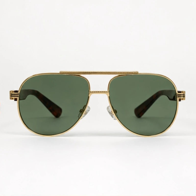 Orin Double-Bridge Aviator Shades - Olive - sunglasses - Eric Muller - Image 2