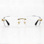 Perla Rectangular Rimless Shades - Crystal - sunglasses - Eric Muller - Image 2