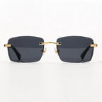 Perla Rectangular Rimless Shades - Onyx - sunglasses - Eric Muller - Image 2