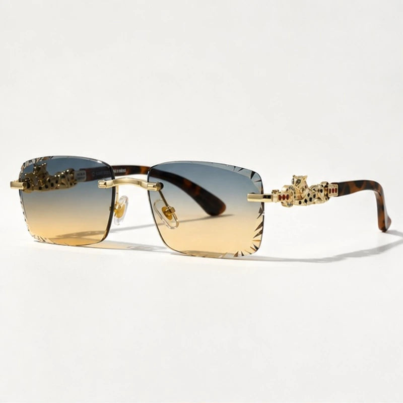 Perla Rectangular Rimless Shades - Horizon - Sunglasses - Eric Muller - Image 1
