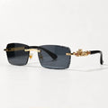 Perla Rectangular Rimless Shades - Onyx - Sunglasses - Eric Muller - Image 1