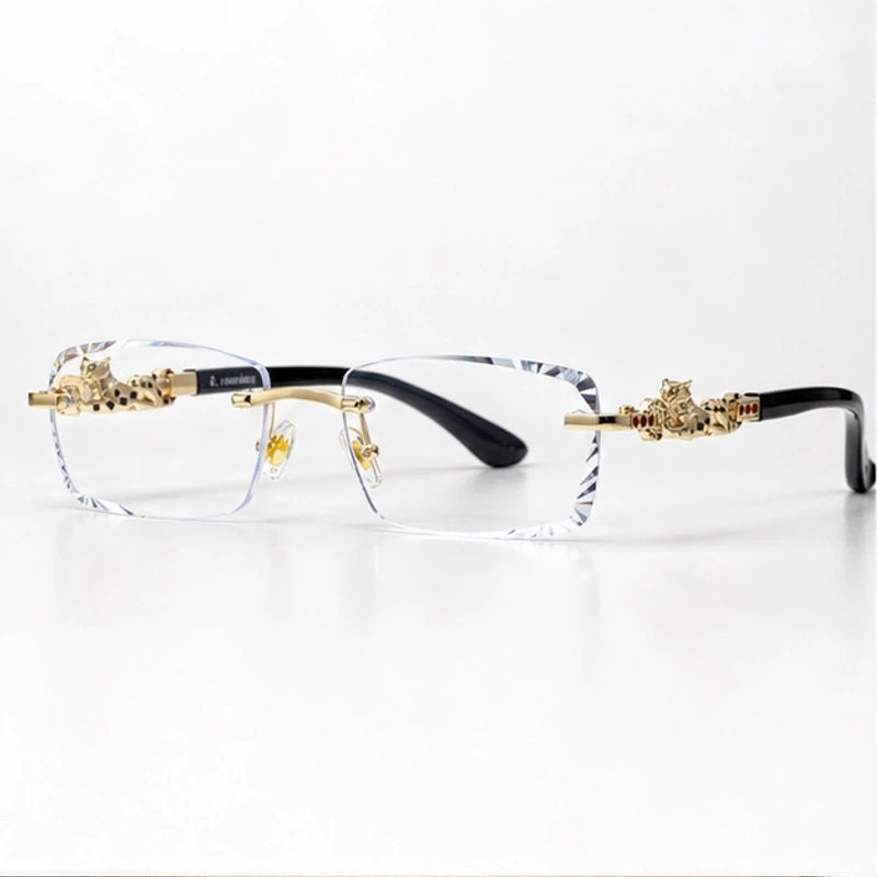 Perla Rectangular Rimless Shades - Crystal - Sunglasses - Eric Muller - Image 1