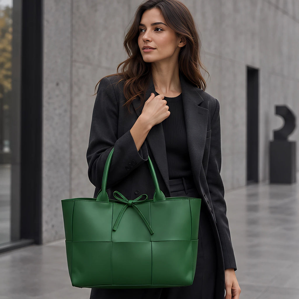 Petra Leather Tote Bag - Emerald - Accessories > Handbags > Tote Bags - Eric Muller - Image 1