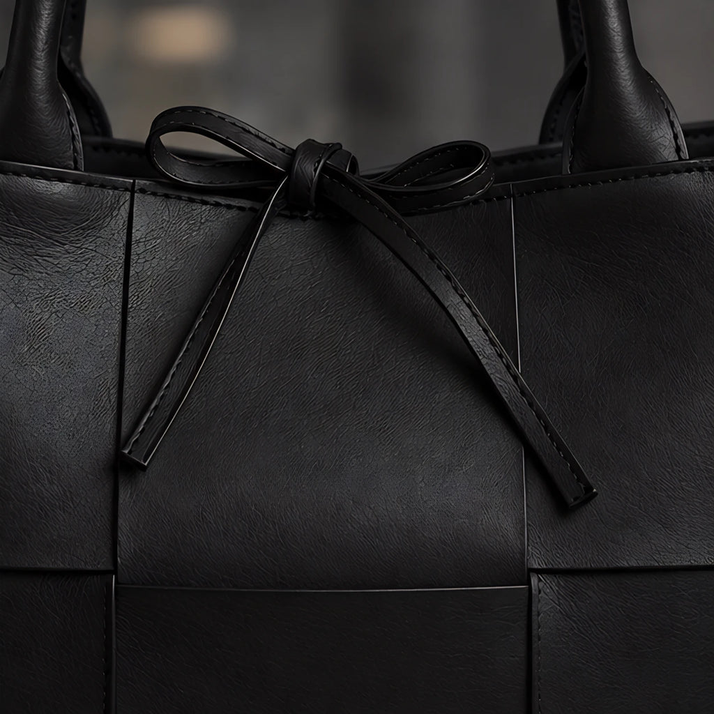 Petra Leather Tote Bag - Charcoal - tote bag - Eric Muller - Image 3